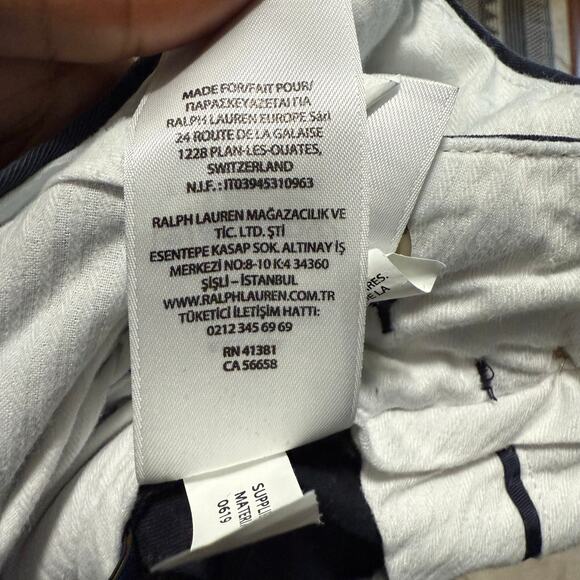 Polo Ralph Lauren Mens Stretch Slim Fit Chino Pants Navy Blue Straight Leg 32x32 - Picture 9 of 14